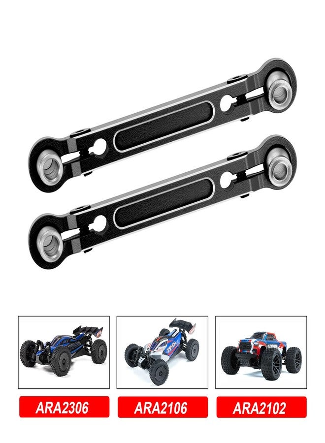POLANTA Aluminum Alloy Steering Links Upgrade Parts for Arrma 1/14 Typhon Grom 1/18 Granite Grom,Replace#ARA340208 (Black) - Image 2
